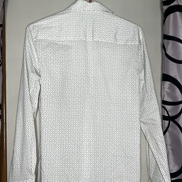 Alfani, white and gray printed long sleeve button down shirt new with tags - Picture 11 of 12